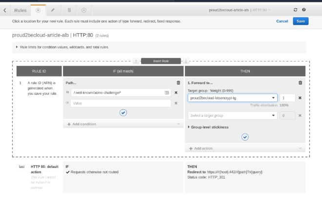 Add new rule ALB step 2