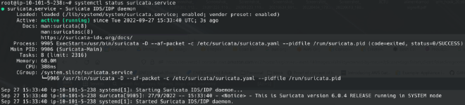 Suricata will record network events
