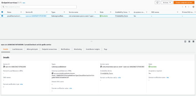 Create endpoint Service 2