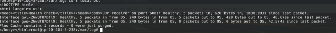 health check port is reachable