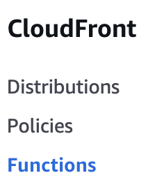 CloudFront Menu