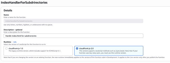 CloudFront Menu