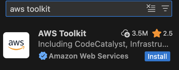 Search AWS Toolkit