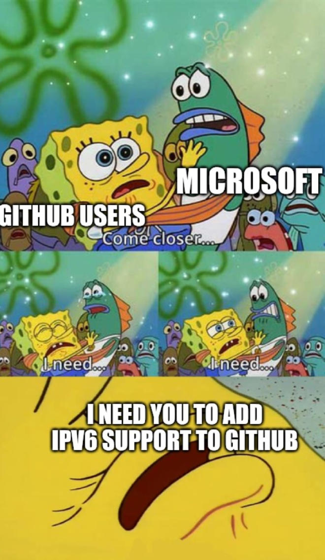GitHub IPv6 Meme