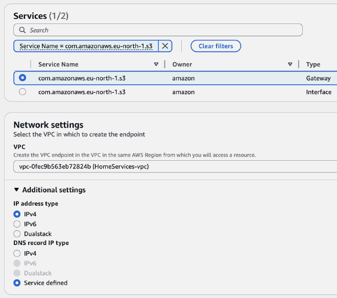S3 Gateway Endpoint IPv6 Enable